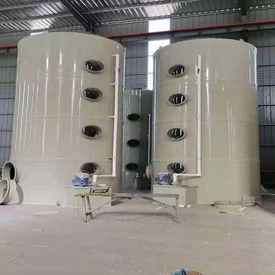 Torre di spruzzatura per lavaggio umido in acciaio inossidabile PP personalizzata per il trattamento dei gas di scarico acidi alcalini