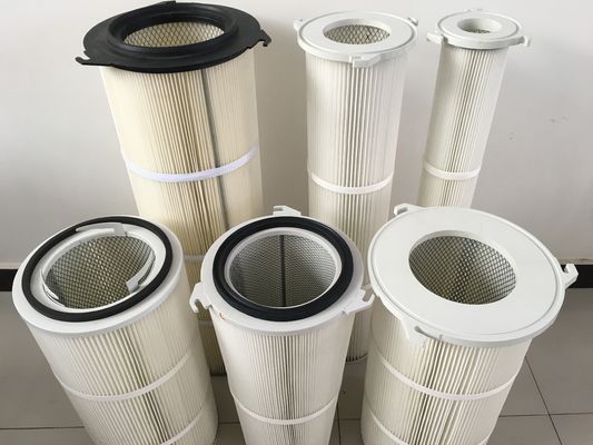 215 mm di diametro interno Cartuccia filtro per raccoglitore di polvere industriale in fibra di poliestere