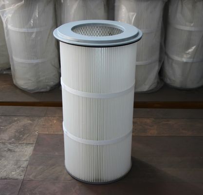 Filtro d'aria poliestere in fibra di vetro professionale HEPA a pieghe per raccoglitore di polvere D325*1000 mm