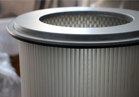Filtro d'aria poliestere in fibra di vetro professionale HEPA a pieghe per raccoglitore di polvere D325*1000 mm