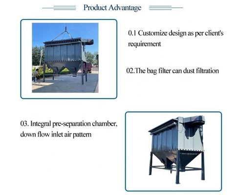 In acciaio inossidabile tensione 380VAC/50HZ Pulse bag dust collectors for dust treatment